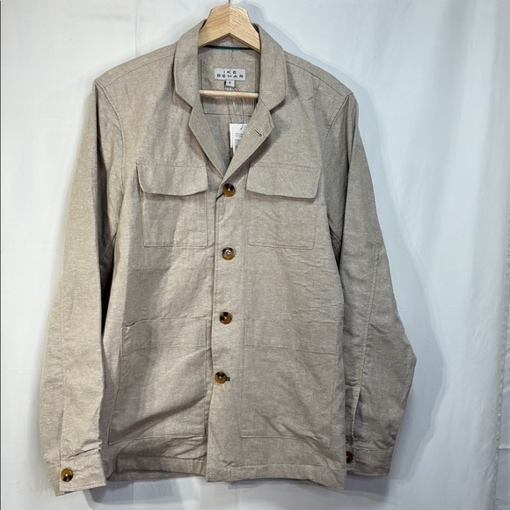 💌 nwt Ike Behar Tan Blazer Linen Blend blazer jacket
